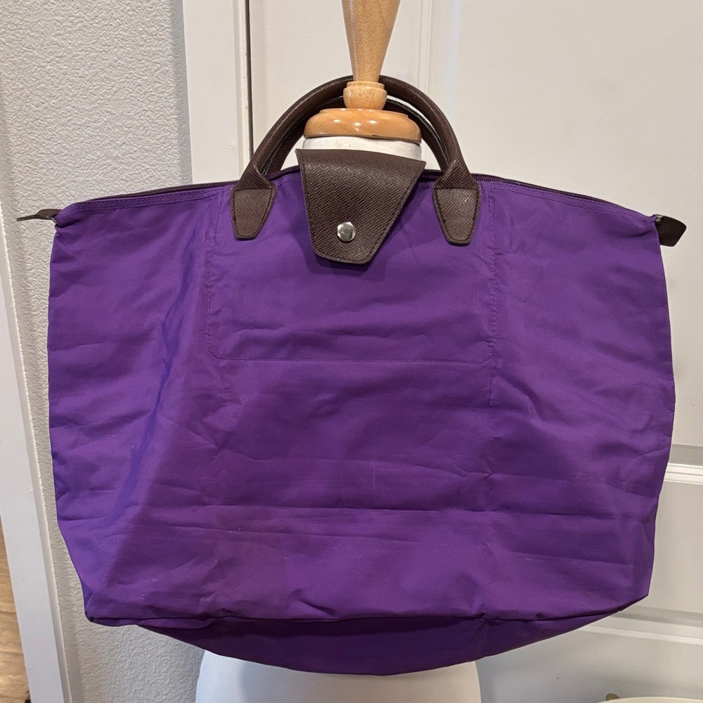 GUC Purple Tote with Brown Accents